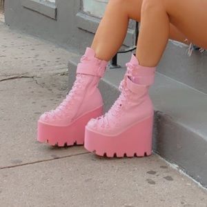 Platform Pink Boots